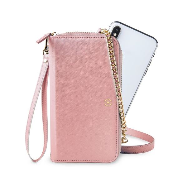 Celly Venere Clutch - Funda para Smartphones Hasta 6.5 Pulgadas - Protección Elegante - Rosa