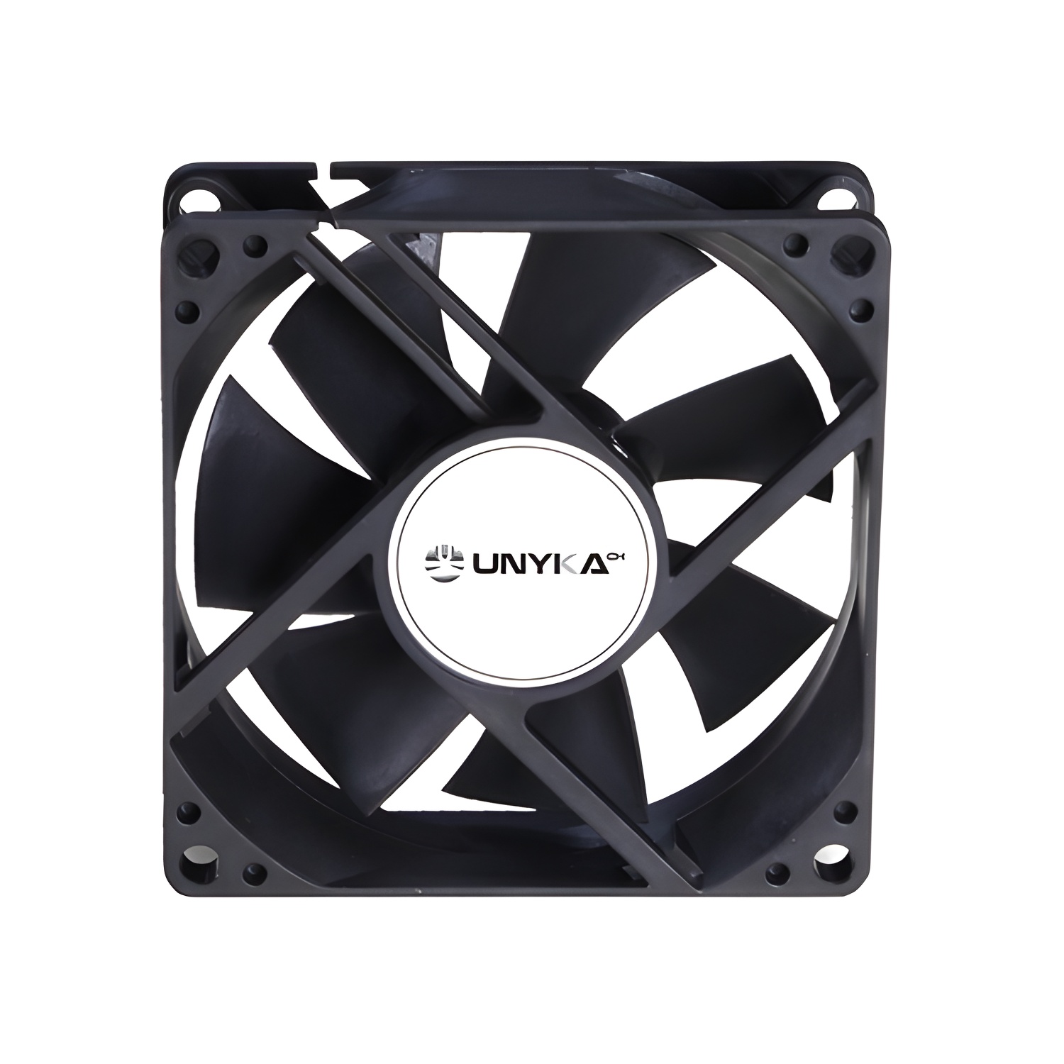 Ventilador interno unykach 8x8 cm. conexión a placa, con sensor temperatura