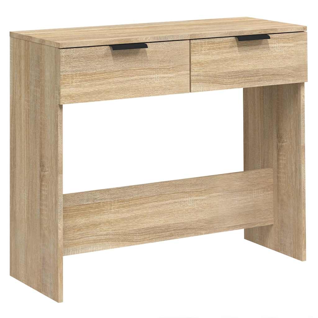 vidaXL Mesa consola de madera contrachapada roble Sonoma 90x36x75 cm