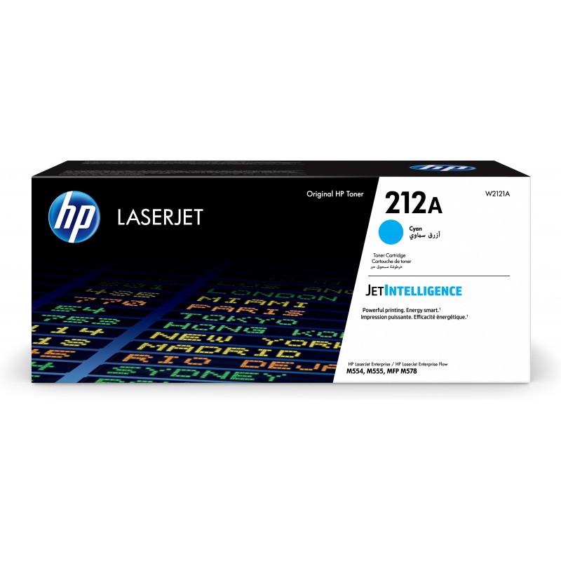 HP - Cartucho de tóner Original LaserJet 212A cian W2121A