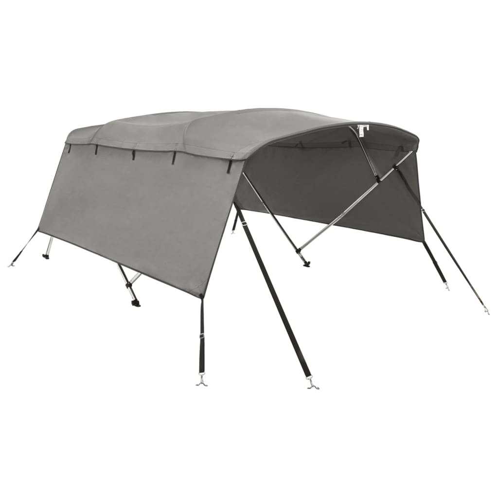 vidaXL Toldo bimini 4 arcos con paredes laterales 243x(170-182)x137 cm Color Blanco,  Azul,  anthracite grey y mas