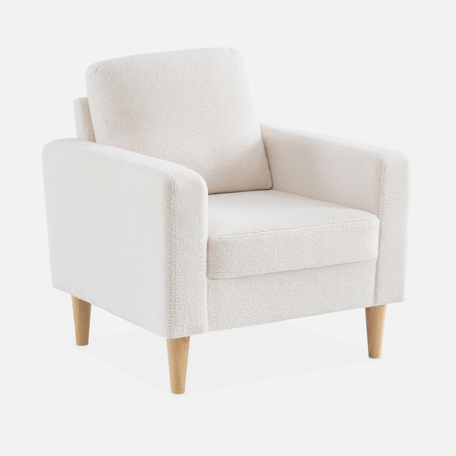 sweeek - Sillón estilo escandinavo de borreguito , Bjorn borreguito , 78x77x70
