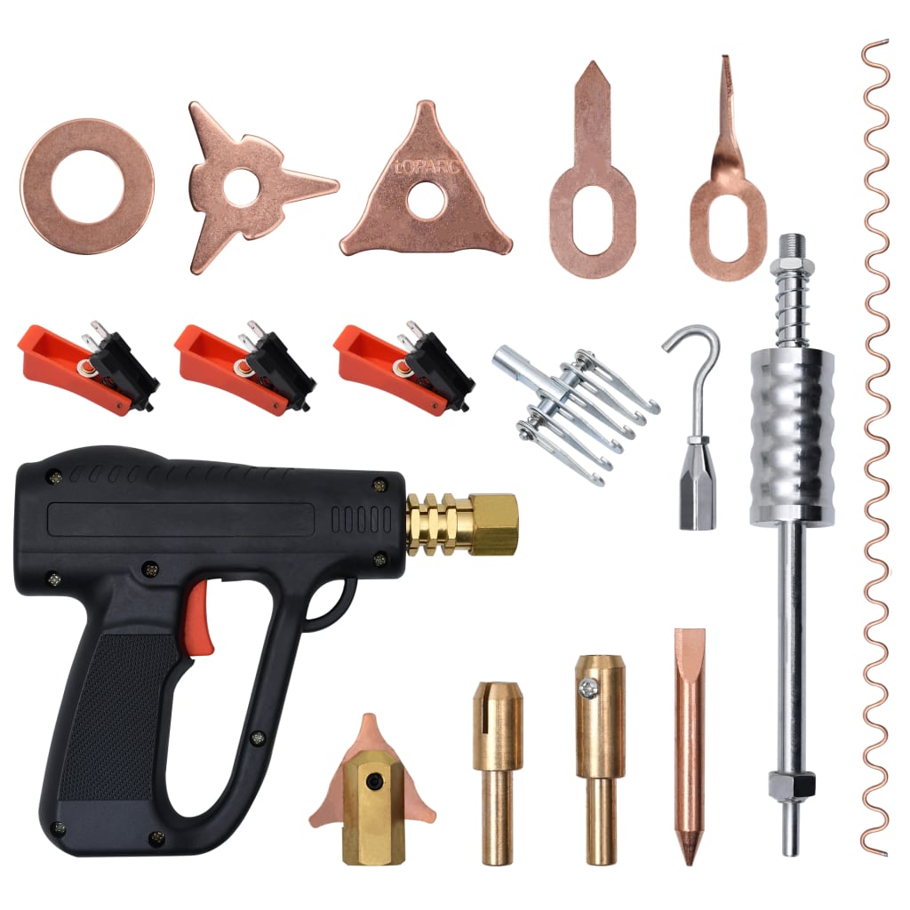 vidaXL Kit de Soldador para Reparar Abolladuras Herramienta Coche Cantidad 20 unidades, 67 unidades, 86 unidades