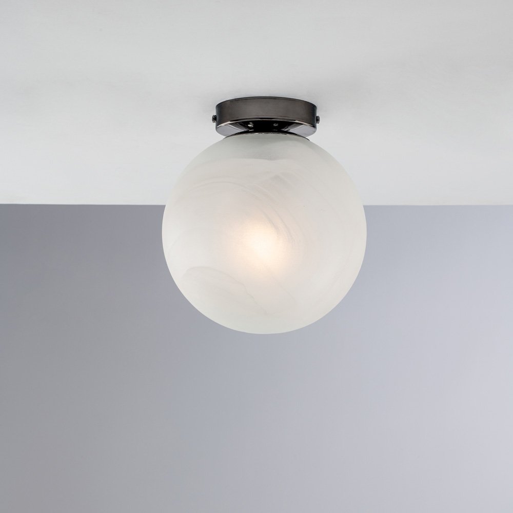 Olaf Contemporary Techo Negro Cromo 1 Luz E27
