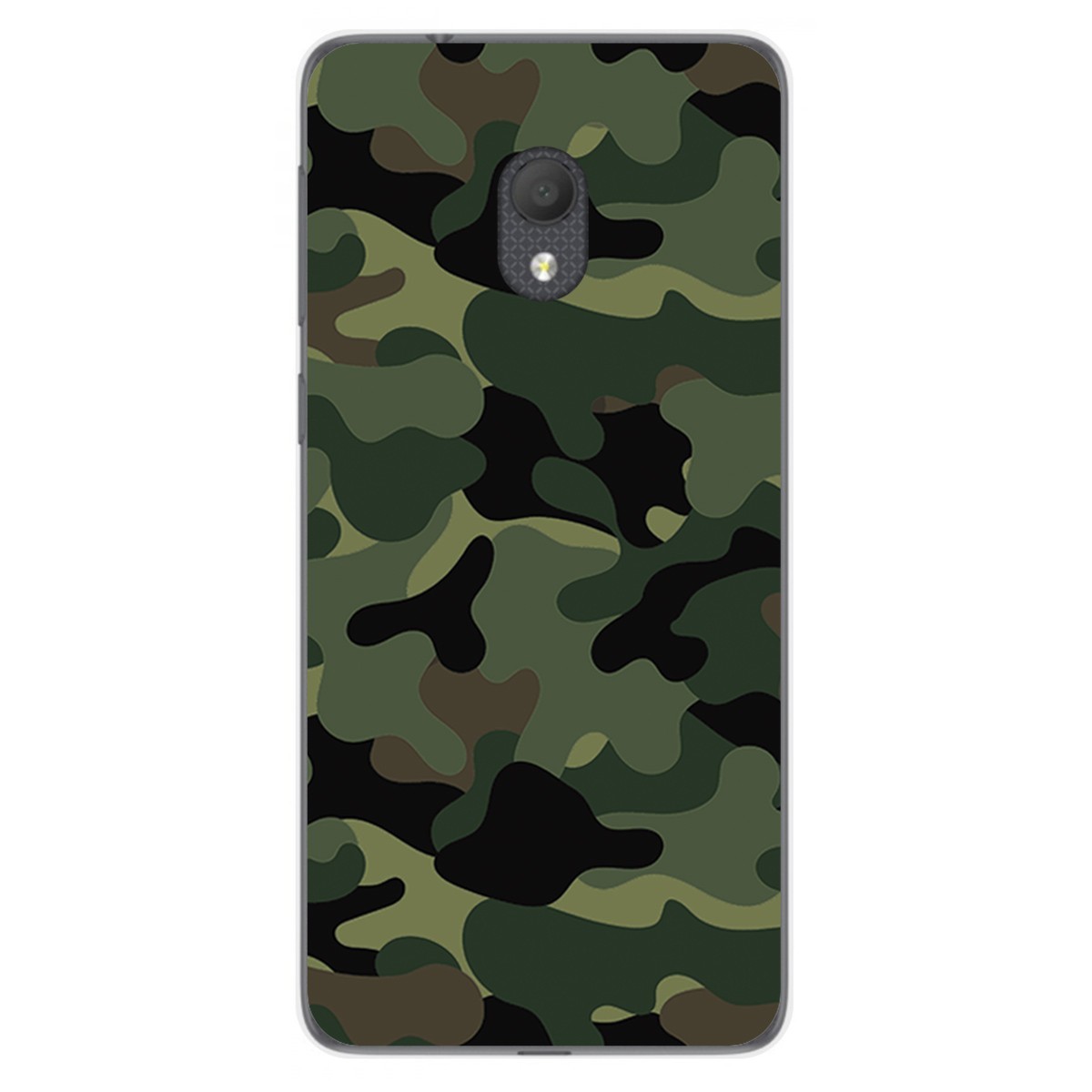 Tumundosmartphone Funda Gel Tpu para Alcatel 1C 2019 diseño Camuflaje Dibujos