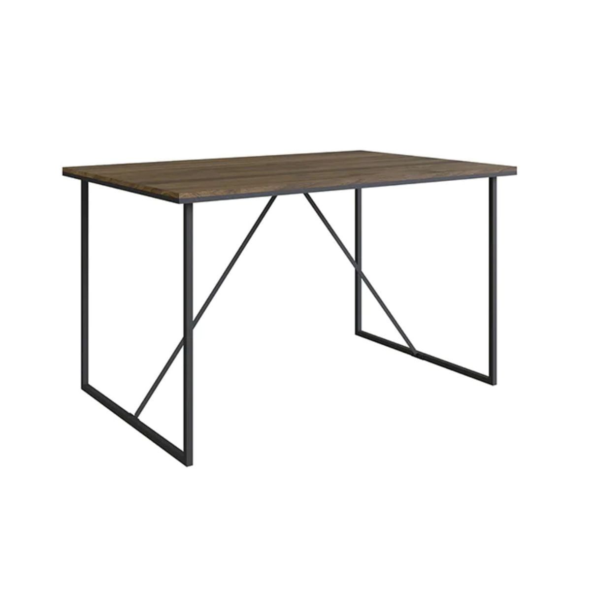 Escritorio Fren diseño fijo negro/roble 75x135x72 cm