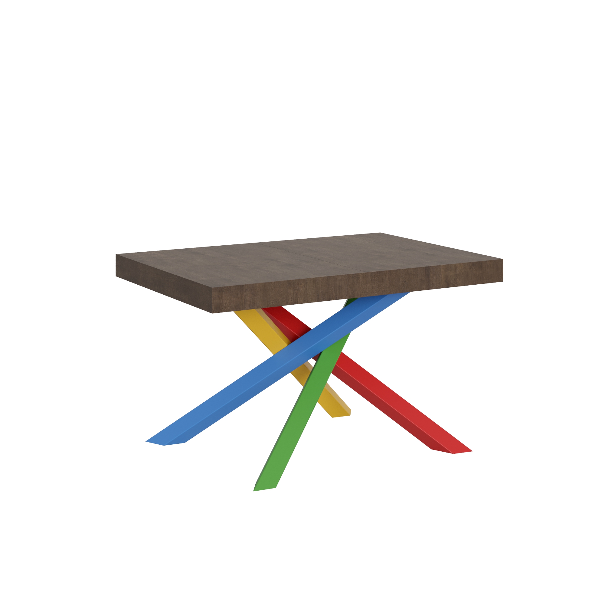 Mesa extensible 140/400x90 cm Volantis patas nogal multicolor 4/B - Itamoby