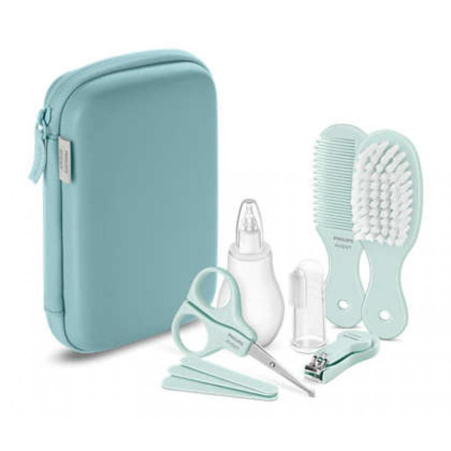 Philips Baby Care Set: Kit Set Básico de Aseo para el Cuidado del Bebe | 9 Accesorios Esenciales (Cortaúñas, Tijeras, 3 Limas de Uñas, Peine, Cepillo, Aspirador Nasal y Cepillo Dental Dedal) | Regalo Ideal Perfecto para Recién Nacidos