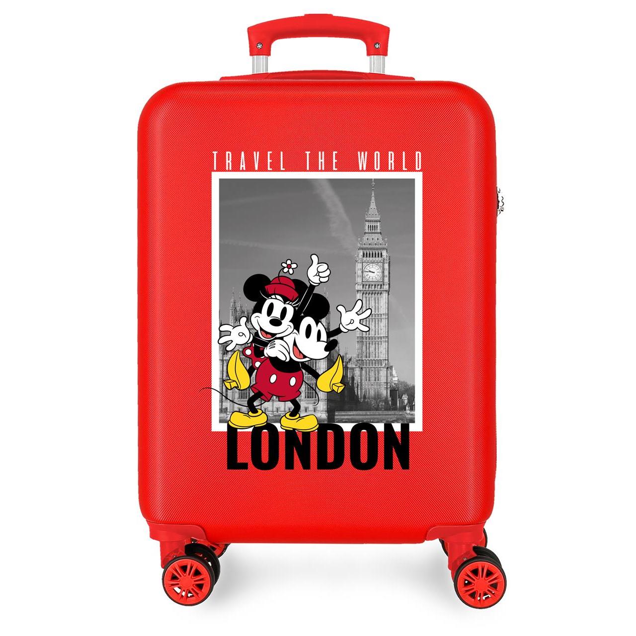 Maleta de cabina Disney Mickey y Minnie Travel The World 55cm