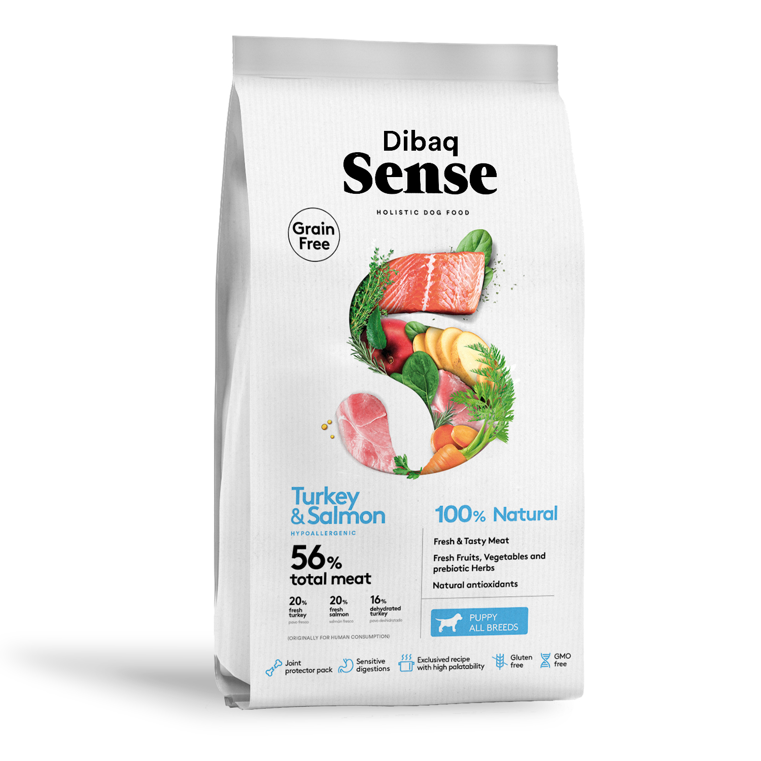 Dibaq Sense Grain Free Salmón y Pavo Cachorro Formato 12 Kg