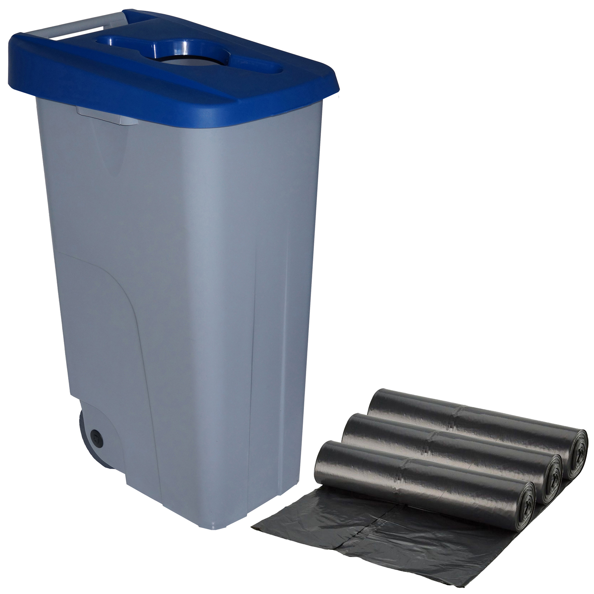 Contenedor Reciclo 110 Litros Prosperplast con Bolsas de Basura
