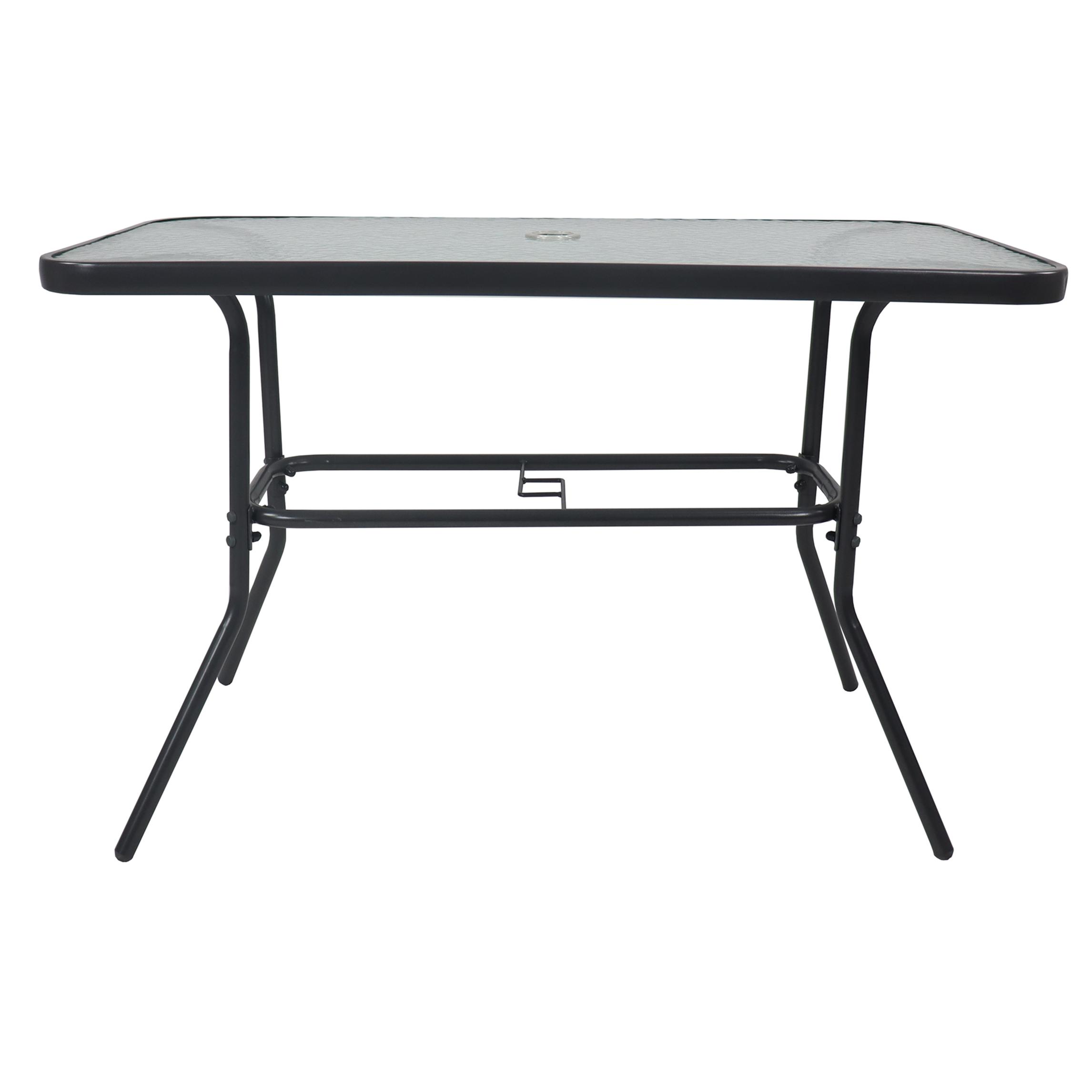 Mesa de jardín de cristal Mesa de comedor Mesa de balcón Mesa de camping Muebles de jardín 110x55 Mesa de jardín de cristal Mesa de comedor Mesa de balcón Mesa de camping Muebles de jardín 110x55
