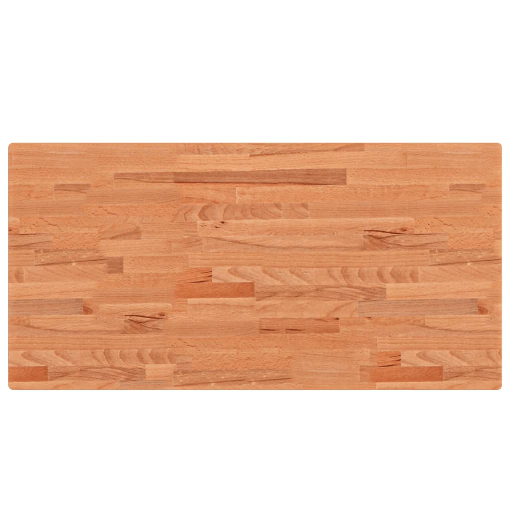 vidaXL Encimera de baño madera maciza de haya 100x50x4 cm