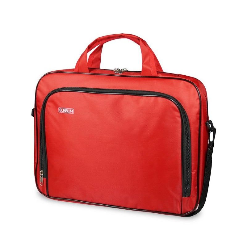 Subblim oxford red laptop briefcase up to 16
