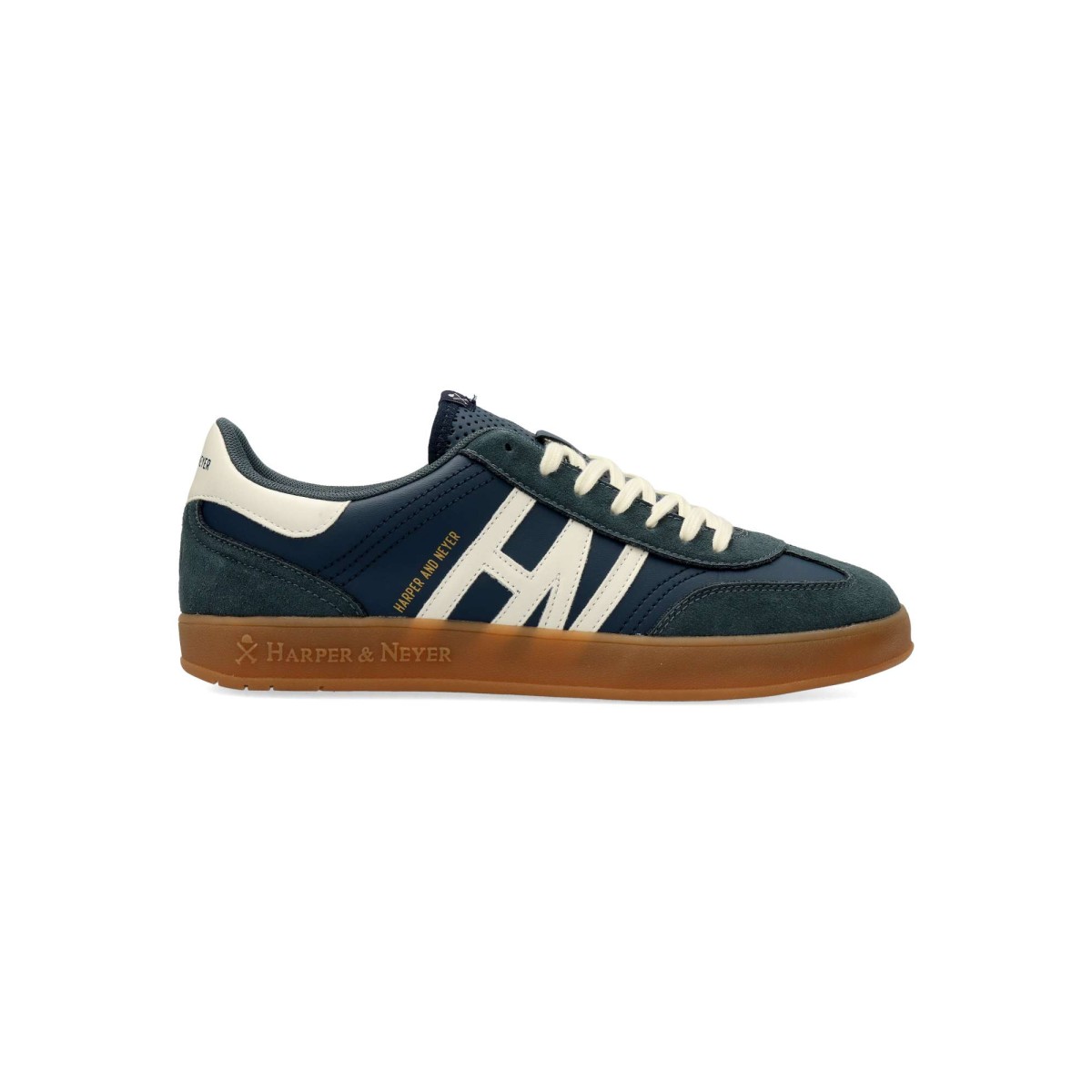 Harper & Neyer - Zapatillas casual Hamptons para hombre de serraje y sintético con cierre de cordones, suela de goma en contraste e interior acolchado