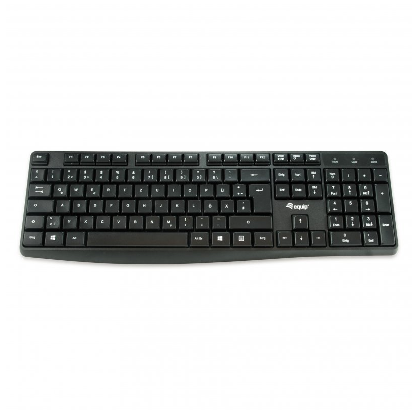 Equip Teclado USB Negro para Oficina y Hogar con 105 Teclas Suaves Al Tacto