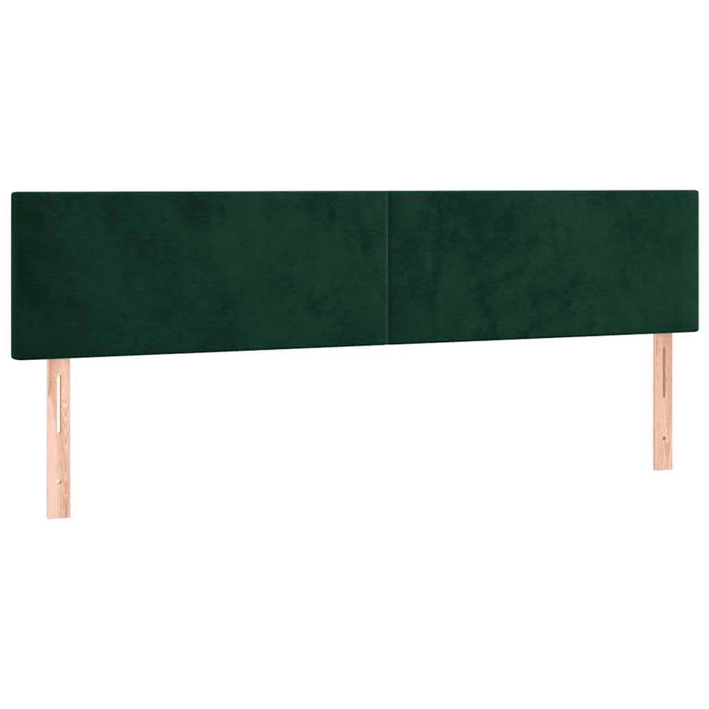 vidaXL Cabeceros terciopelo verde oscuro 160x5x78/88 cm
