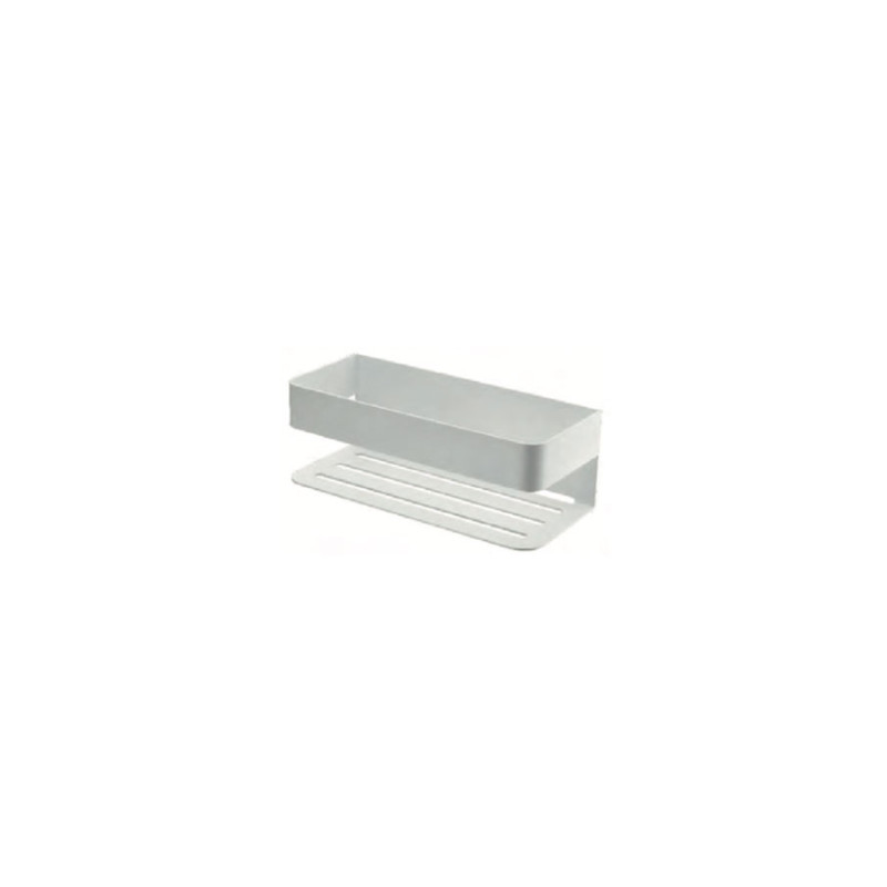 Imex Mayura ADY007/BL Jabonera frontal de diseño elegante en color blanco mate