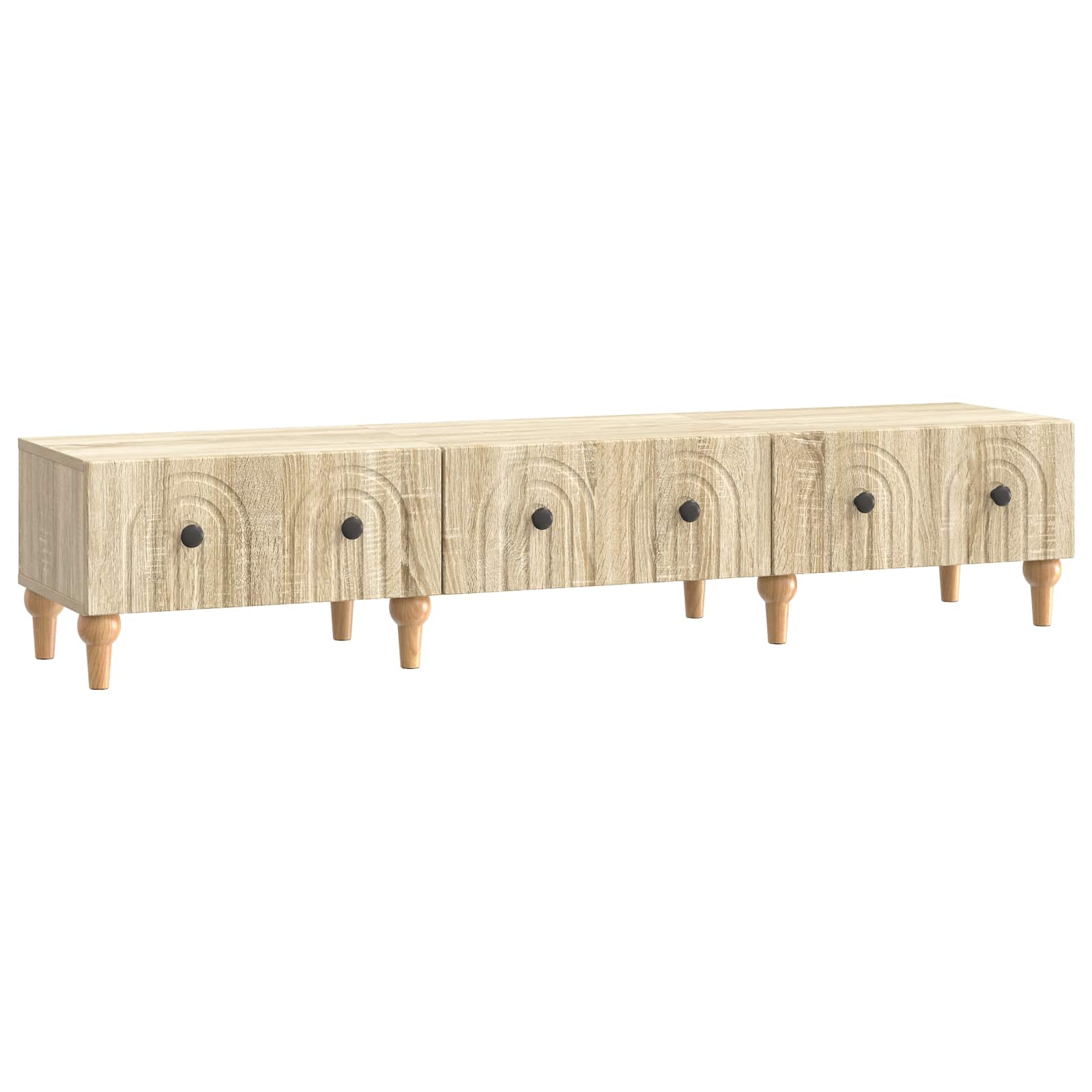 vidaXL Mueble de TV con cajón 147 x 34,5 x 30 cm Madera de Ingeniería Multicolor