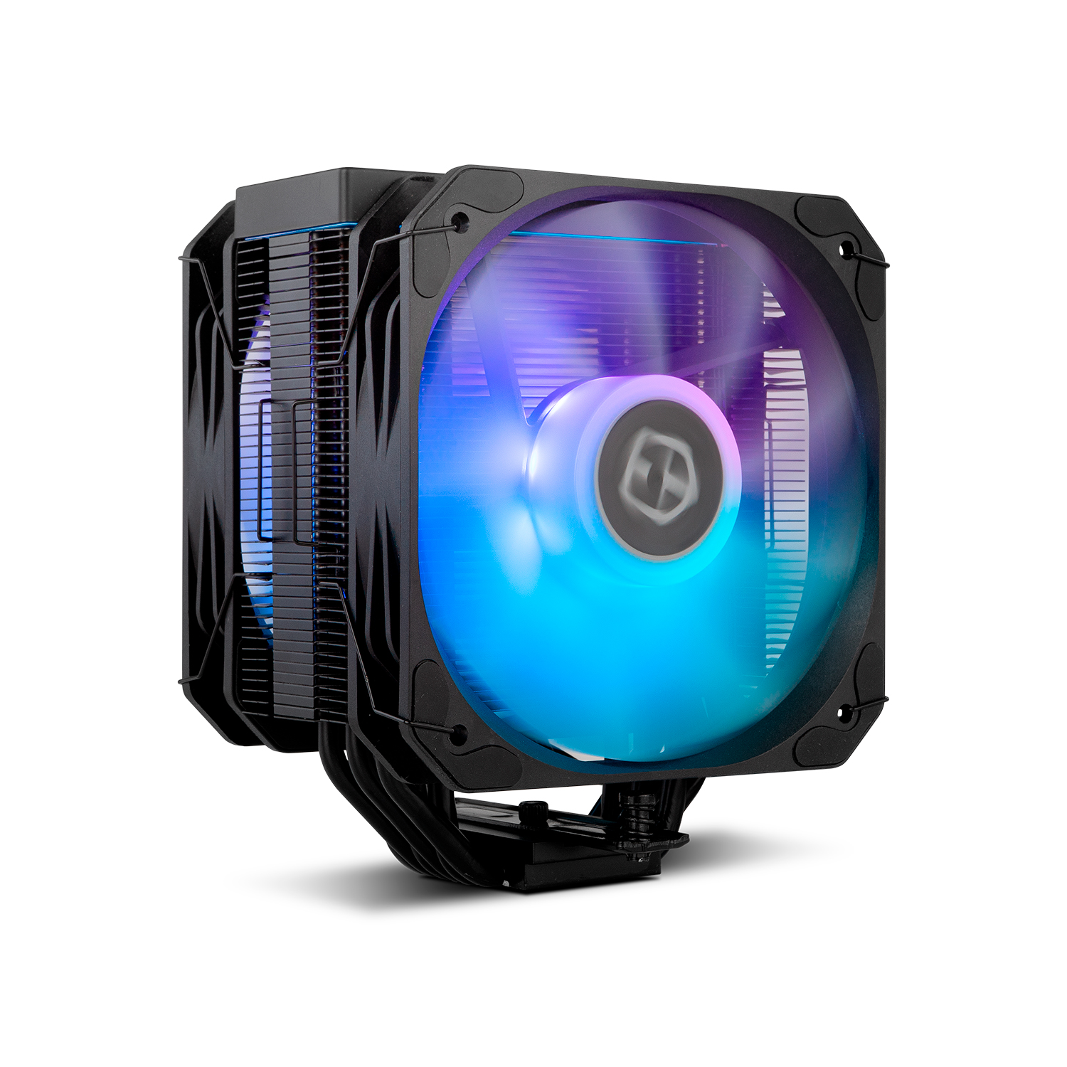 NOX XTREME PRODUCTS Hummer H-200 ARGB - Disipador de CPU con Doble Ventilador de 130mm PWM, 6 Heatpipes de Cobre, Iluminación ARGB Superior, Alto Rendimiento Térmico, Compatible con Intel y AMD, Negro