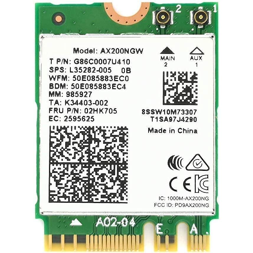 Tarjeta de actualización para portátil WiFi 6 Dual Band AX200NGW 2.4Gbps 802.11ax inalámbrico AX200 WiFi Card Soporte Bluetooth 5.2 No vPro
