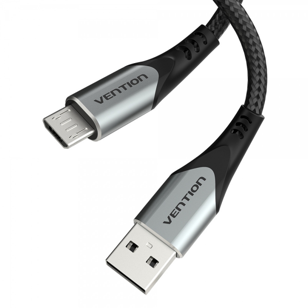 Vention cable usb 2.0 macho a microusb macho 60w 480mbps - 1m - color gris