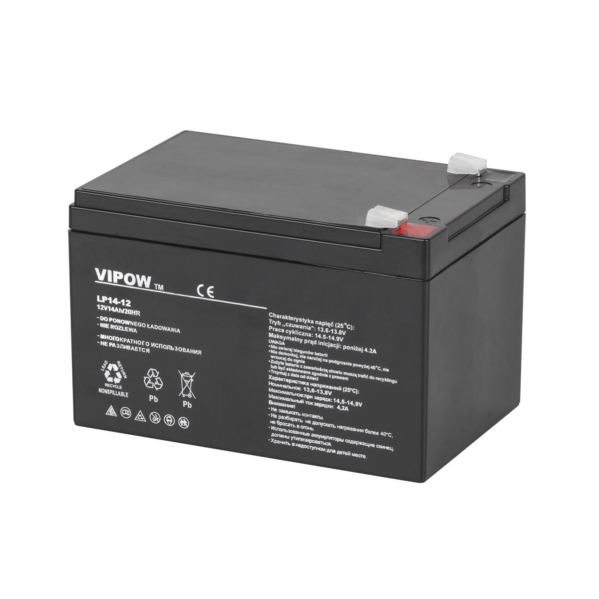 Batería de gel Vipow de 12 V/14 Ah