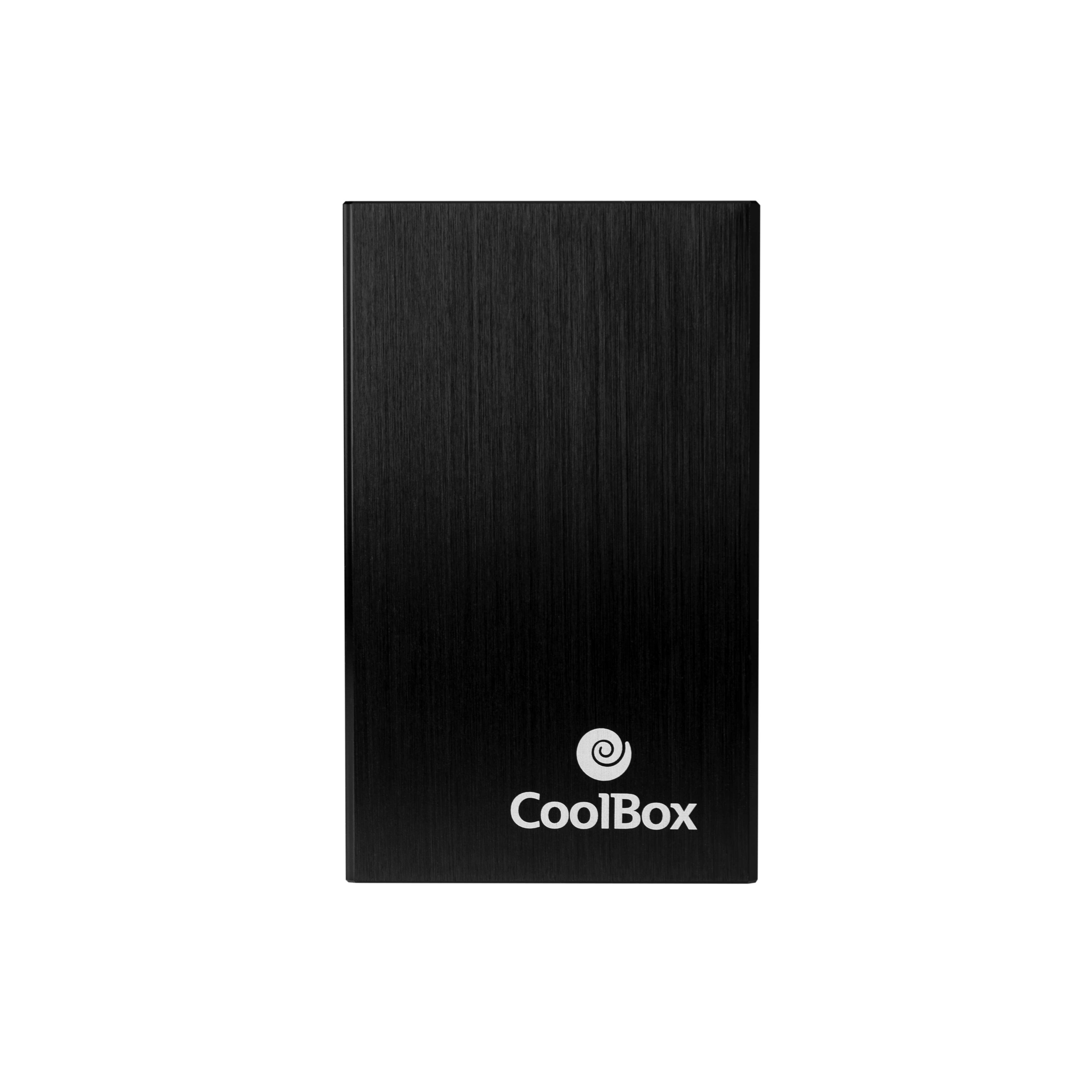 Coolbox - Carcasa externa para discos SSD y HDD SATA de 2.5", Montaje Sencillo sin Tornillos, USB Tipo-C