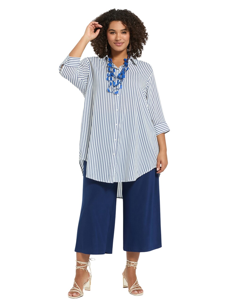 Fiorella Rubino - Camisa de rayas en muselina de viscosa