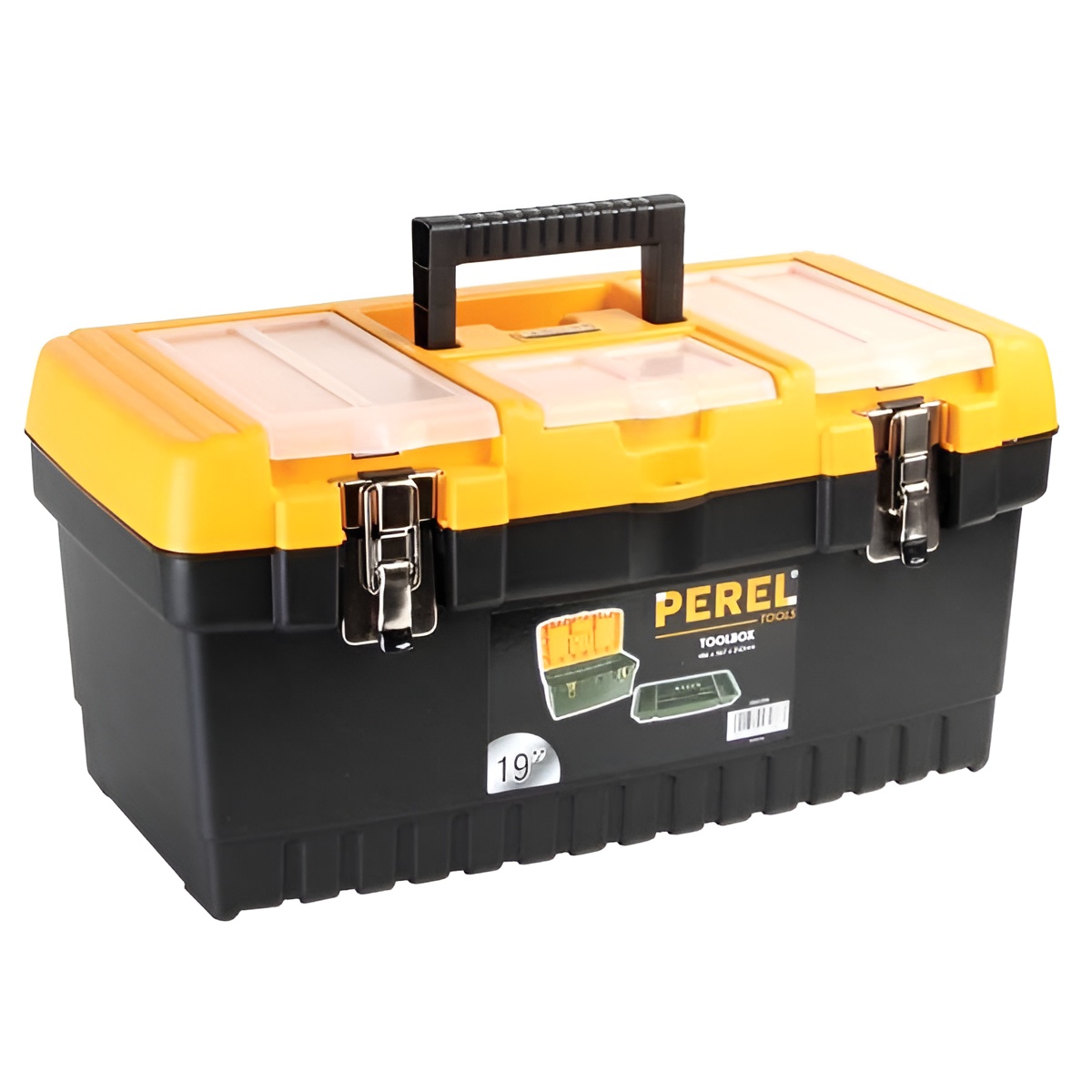 Caja de Herramientas Metálica Perel - 486 X 267 X 242 Mm