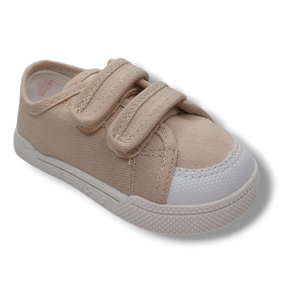 Blanditos by Crio's Zapatilla Lona Sneakers Niño Crios COCO BEIG25V BEIGE Respetuoso calzado niños Blanditos Summer ROYALE CORDONETS