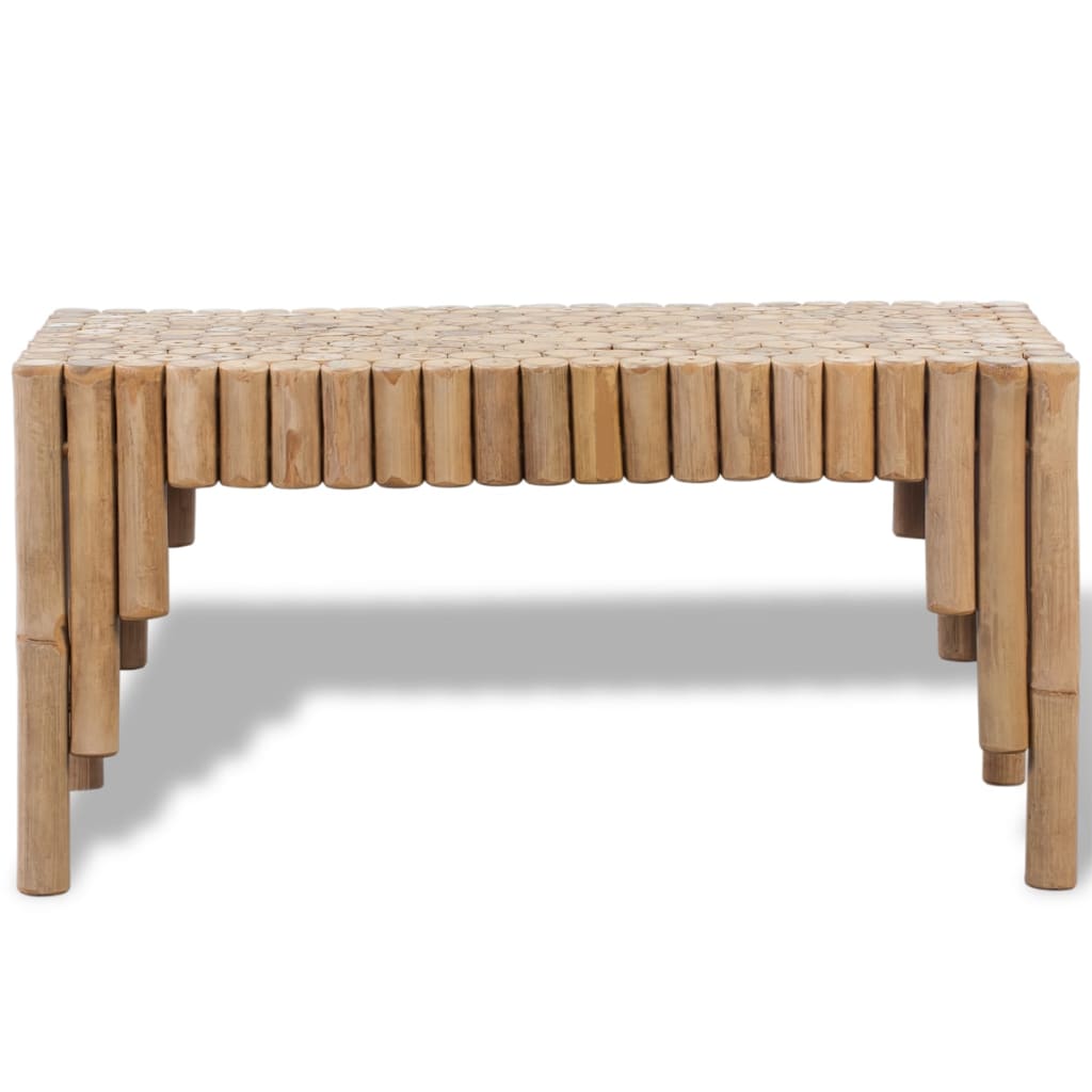 vidaXL Mesa de centro de bambú Mesita de Salón o Comedor o Auxiliar Mesa de Café Meuble Salón