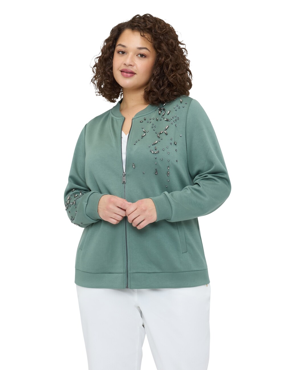 Fiorella Rubino - Sudadera bomber con aplicaciones luminosas
