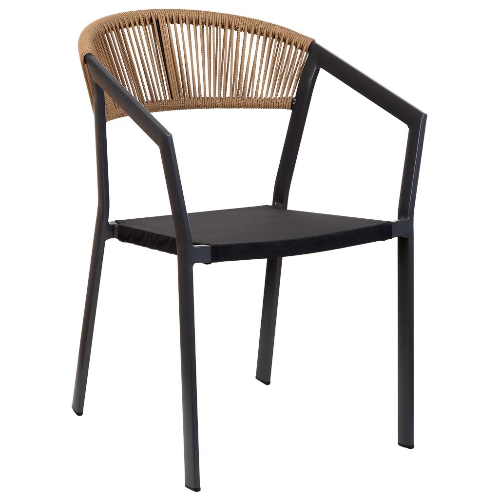 Wonderlust Deco - Silla de aluminio negro 57x62x78 Negro 57x62x78h cm