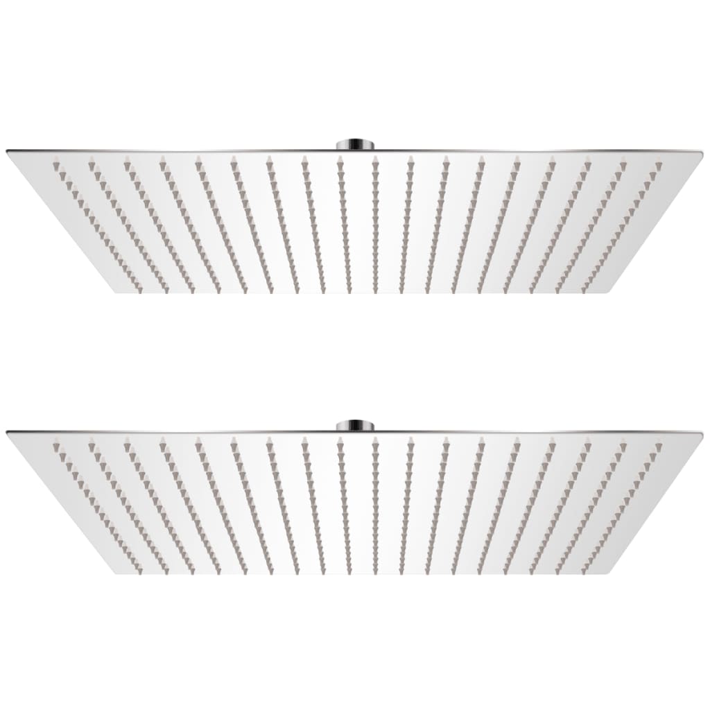 vidaXL 2x Cabezales Ducha Efecto Lluvia Acero Inoxidable Cuarto Baño Dimensiones 20 x 20 cm,  Ø 20 cm,  30 x 20 cm y mas
