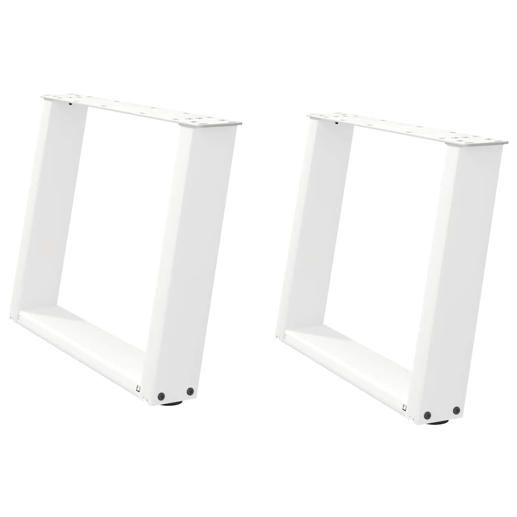 vidaXL Patas para mesa de centro en forma de U (2 unidades) 60 x (42-43) cm, acero