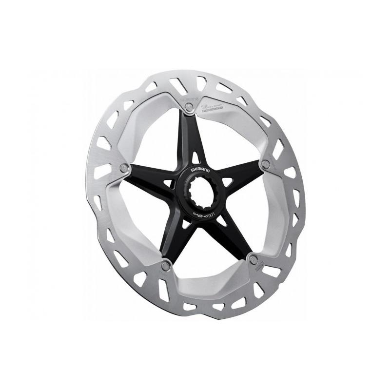 Shimano - Disco de freno Center Lock RT-MT800 Ice-Tech 180 mm para bicicleta, tecnología ICE TECHNOLOGIES FREEZA para disipación térmica avanzada y reducción de fatiga del freno