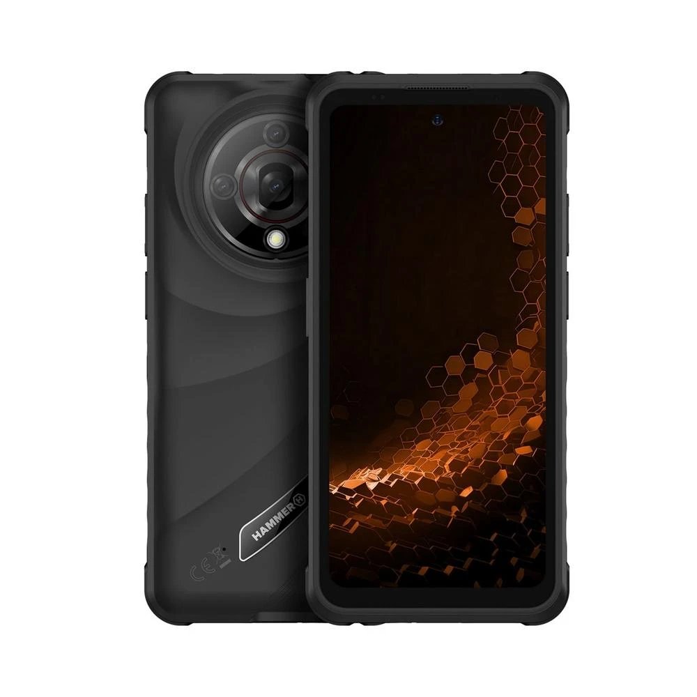 Smartphone Hammer IRON 6 5G TEL001053 256 GB 8 GB RAM 6,56" 5G Cámara 64 MP Lector huella Resistencia agua Conectividad 5G IP69, MIL-STD- 810h Negro