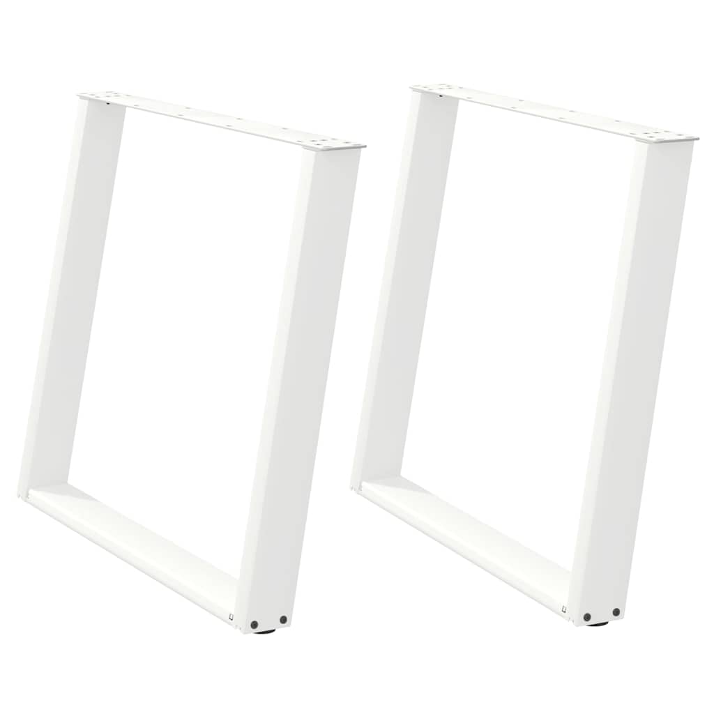 vidaXL Patas para mesa de comedor en forma de U (2 unidades) 100 x (72-73) cm, acero