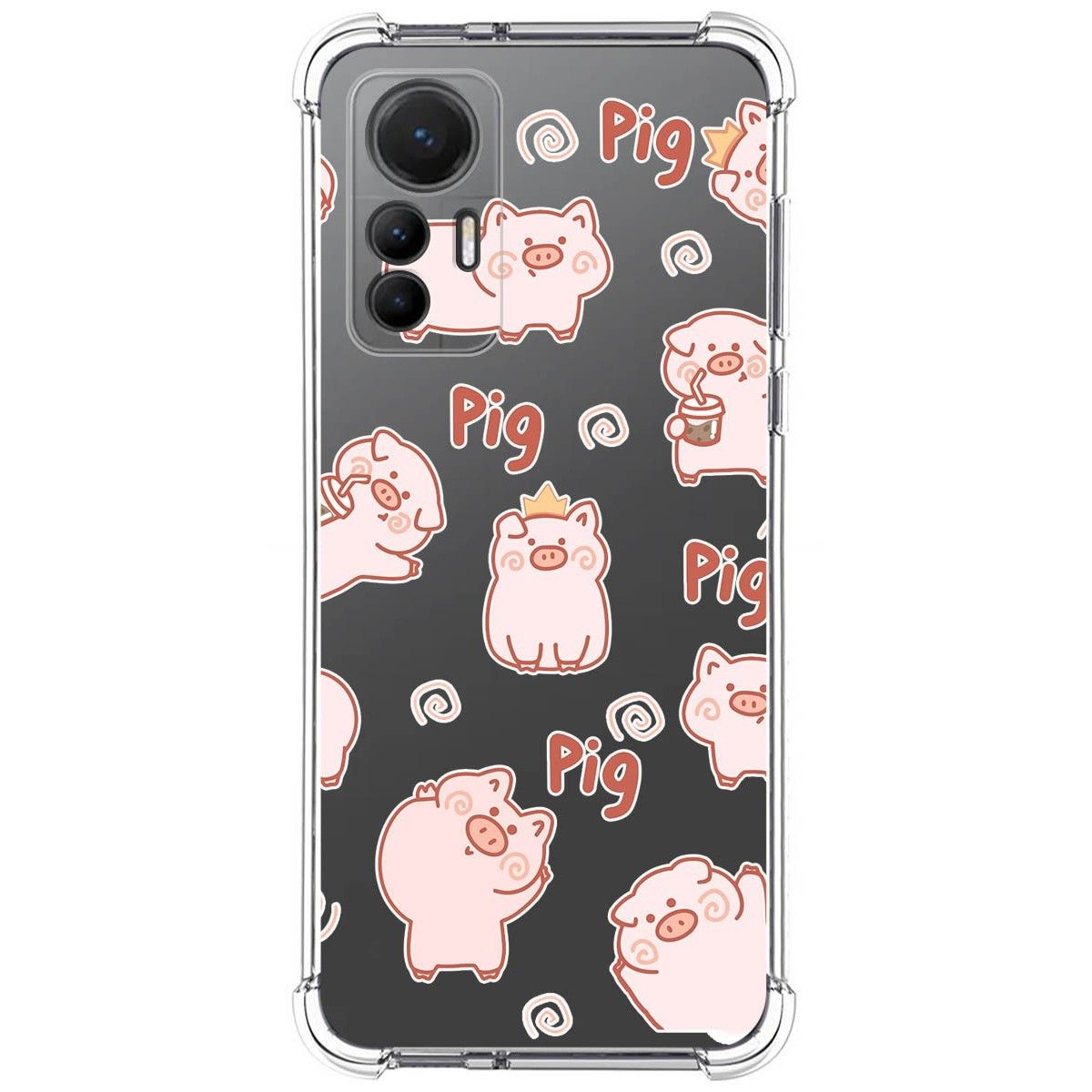 Funda Silicona Antigolpes para Xiaomi 12 Lite 5G diseño Cerdos Dibujos