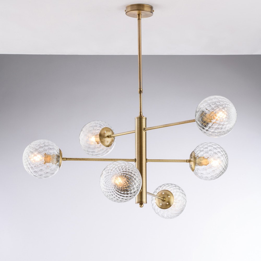 Araña Contemporánea Demetra Bronce 6 Luces E14
