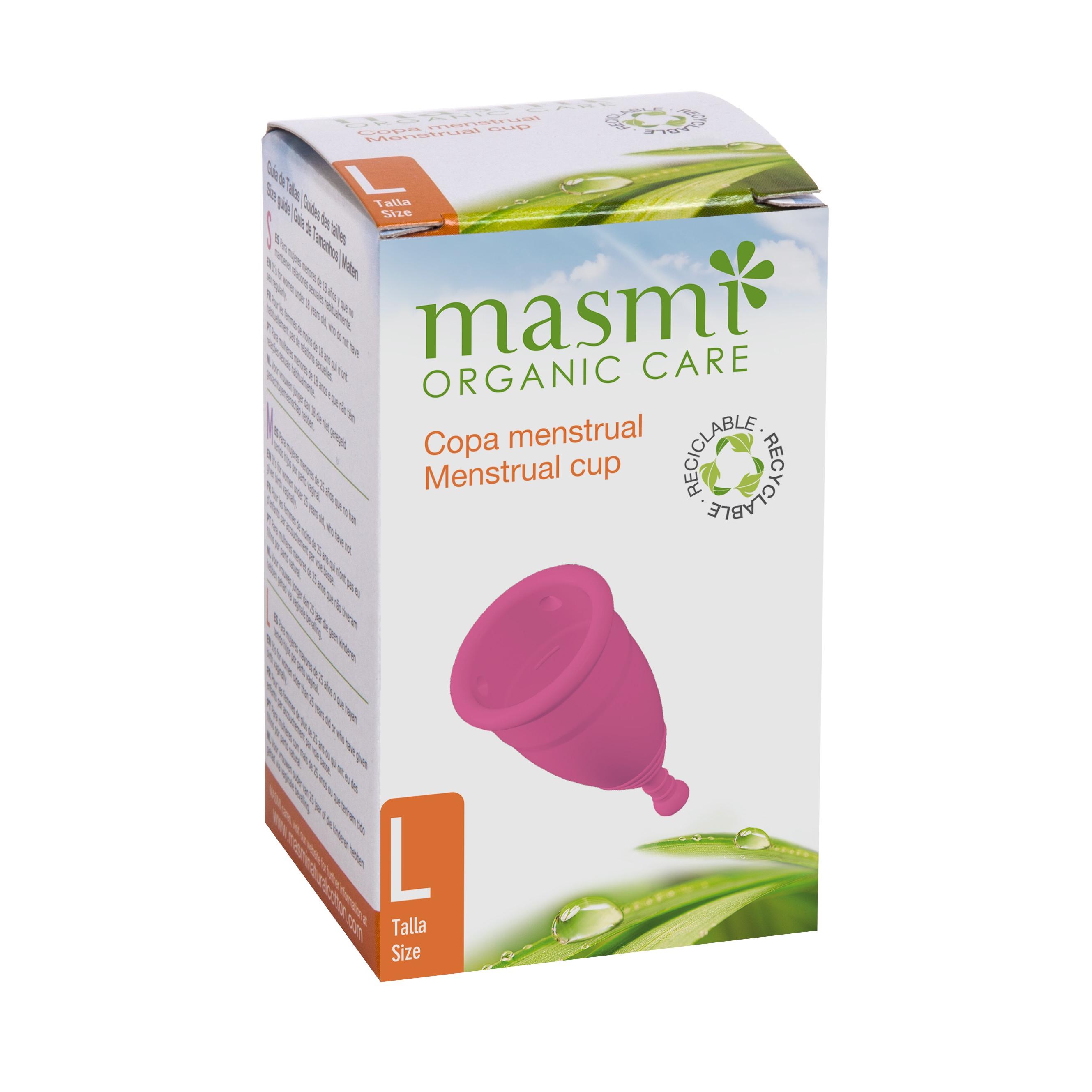 Copa Menstrual Organic Care Talla L 1 unidad Masmi Natural Cotton