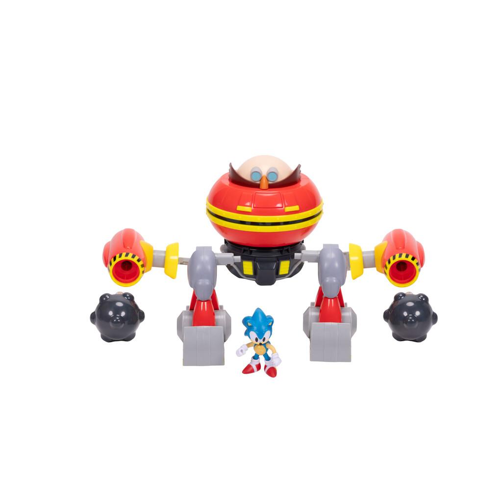 Sonic The Hedgehog Figura Sonic de 6 cm con Hammer Egg Robot de 24 cm