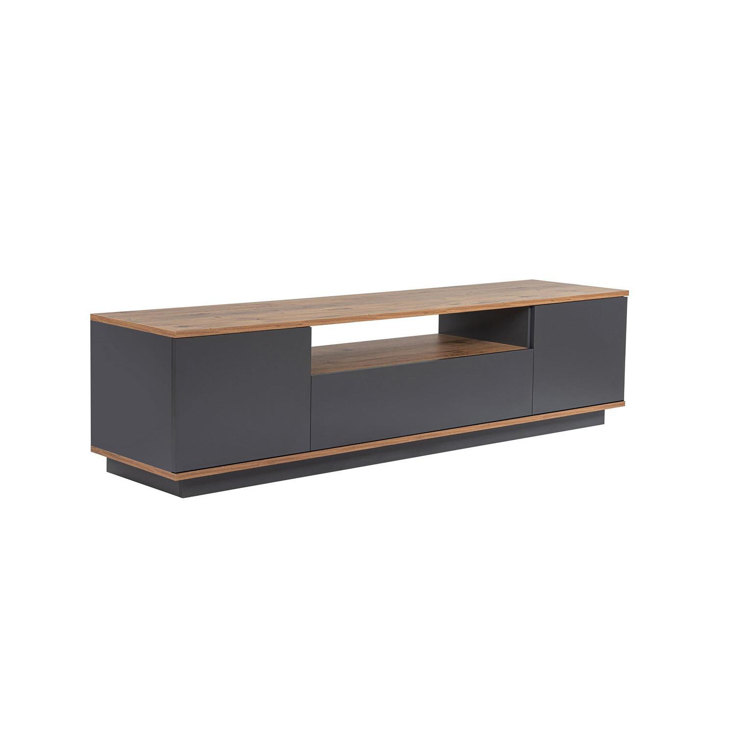Mueble tv melanie y  natural y grafito y madera para hogar moderno mueble de almacenaje  - Homekit