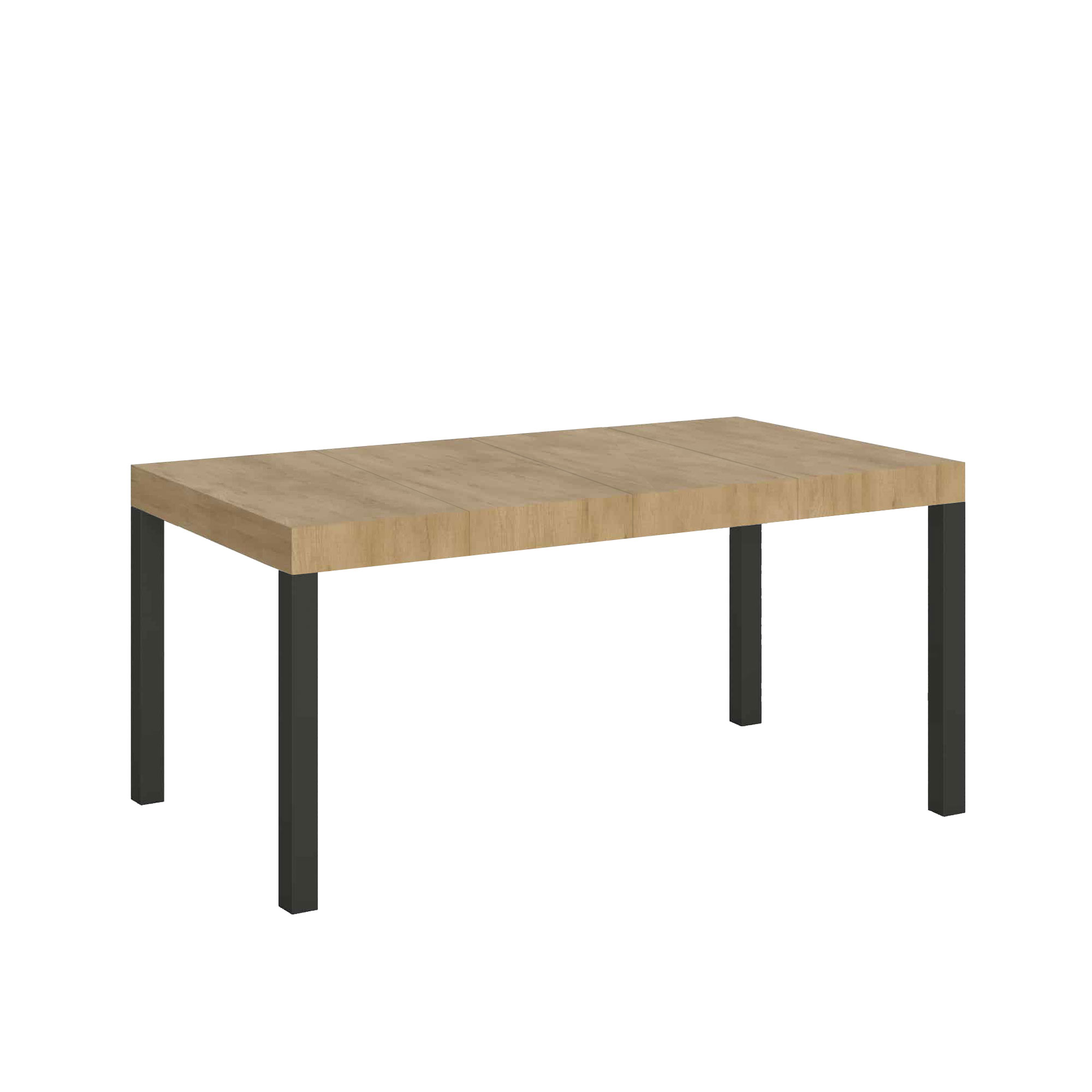 Mesa extensible 120/380x90 cm Everyday Premium roble natural con patas antracita - Itamoby