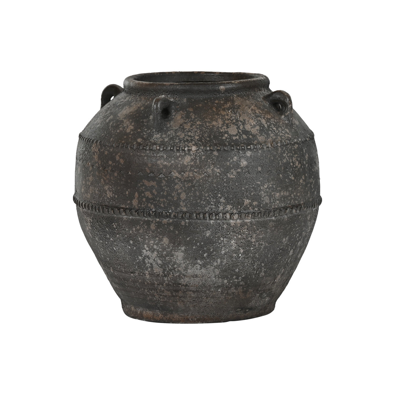 Anfora ceramica 45x45x40 envejecido marron , La mejor decoración para tu hogar.