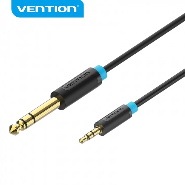 Vention cable estereo jack 6.5 macho a jack 3.5 macho - 2m - color negro
