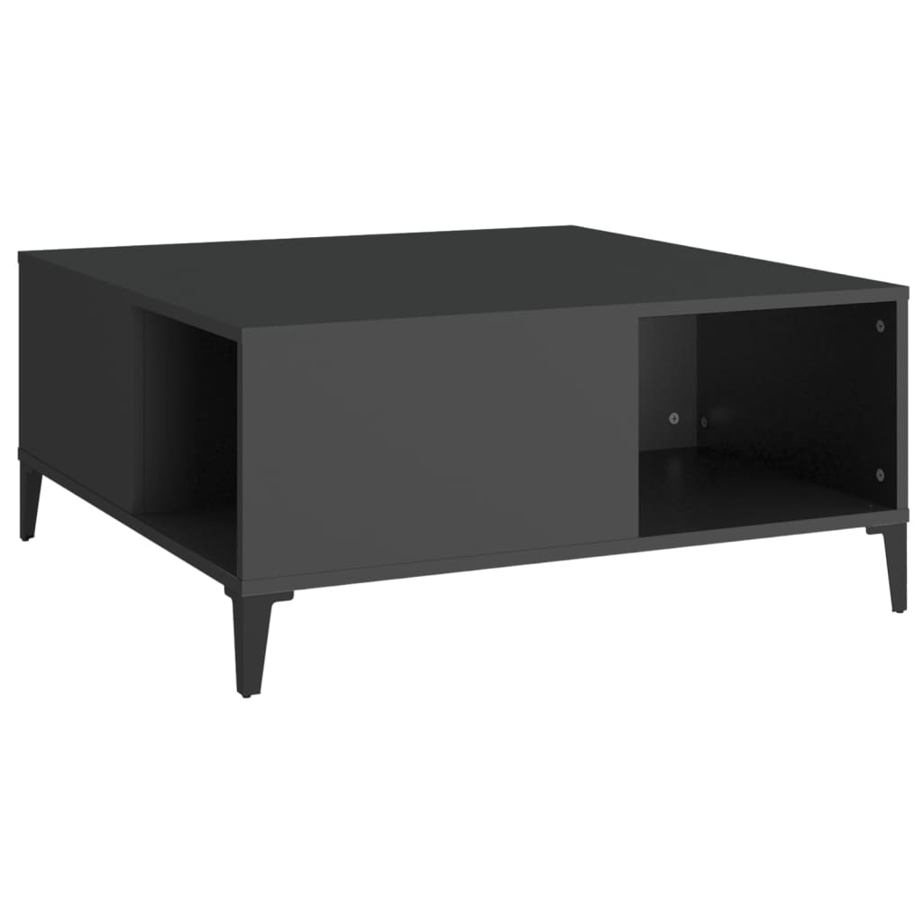 Vidaxl Mesa de Centro Madera Contrachapada 80x80x36,5 Cm Blanco Negro