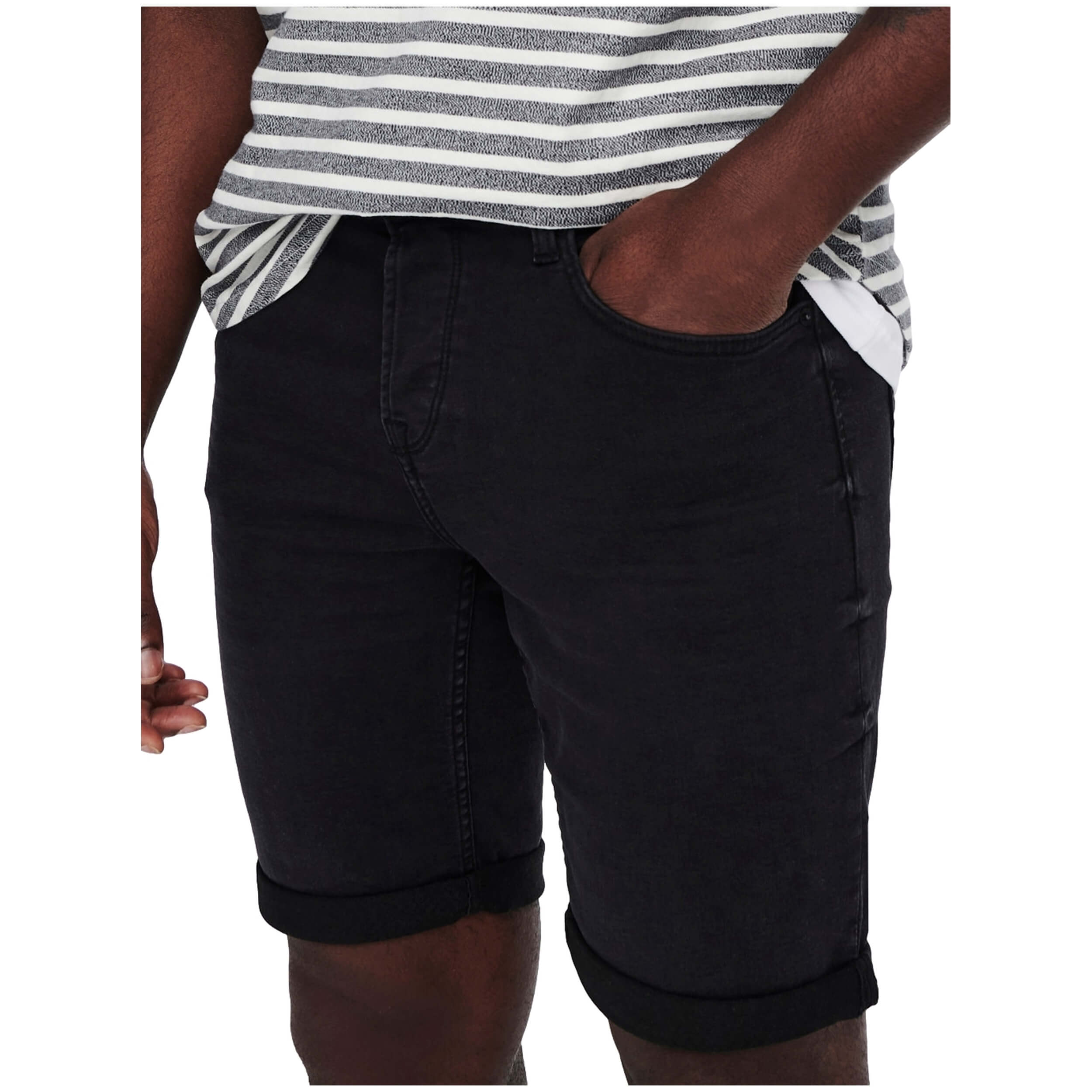 Pantalon Corto Only & Sons Onsply Blk Jog 8581 Pim Dnm Shorts Noos