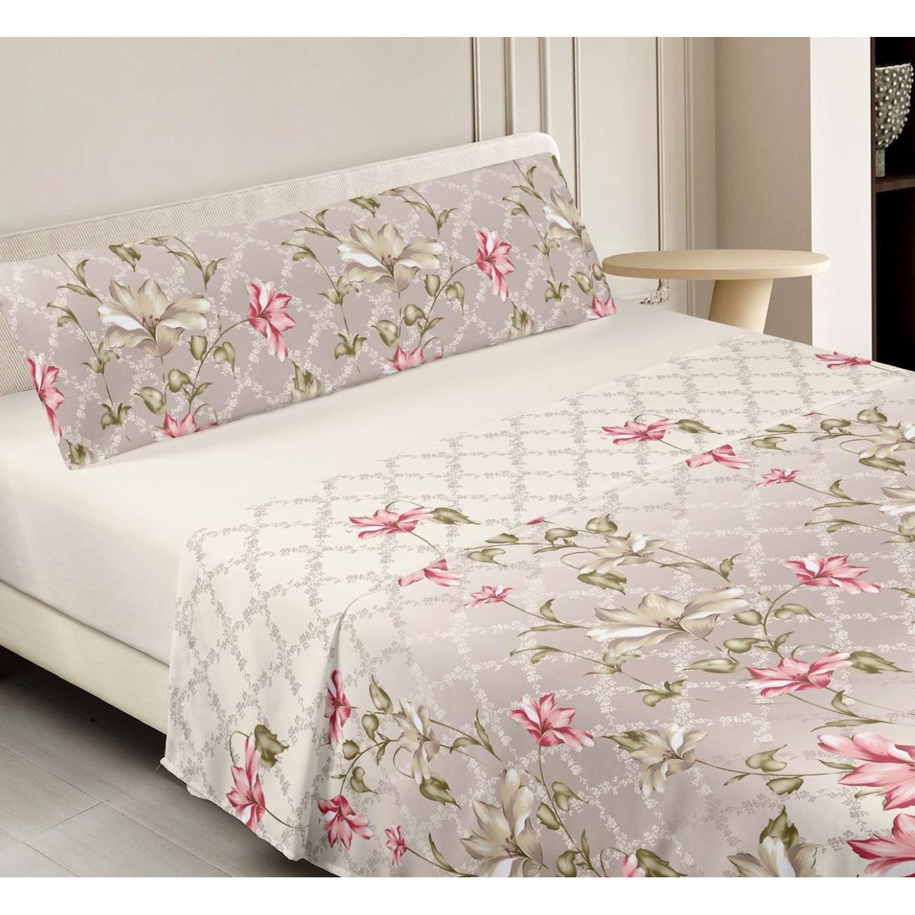 Juego de Sábanas 3 Piezas Printex+Home Microfibra Suave, Estampado Moderno Geométrico, Ajustable para Cama 90, 135 y 150 cm, Ideal para Verano